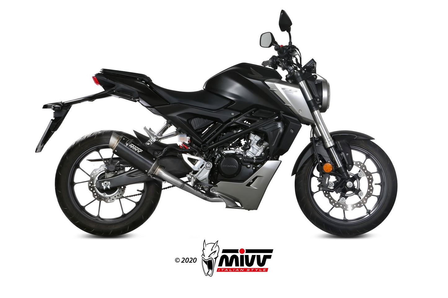 MIVV Full System 1x1, GPpro Black, Standard Exhaust For Honda CB 125 R 2018-2020