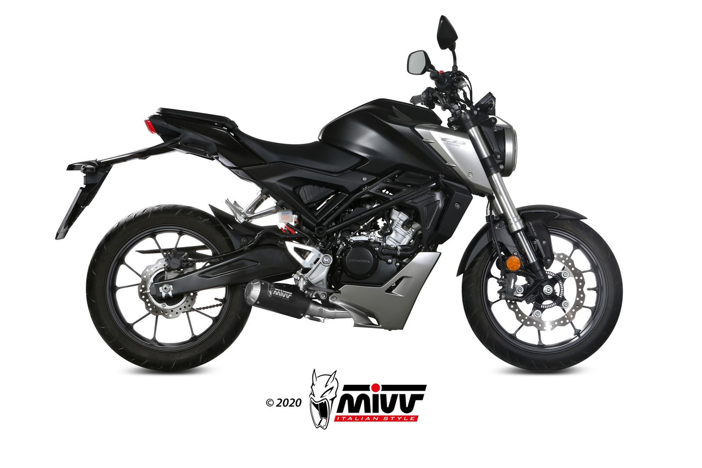 MIVV Full System 1x1, GPpro Black, Standard Exhaust For Honda CB 125R 2018-2020