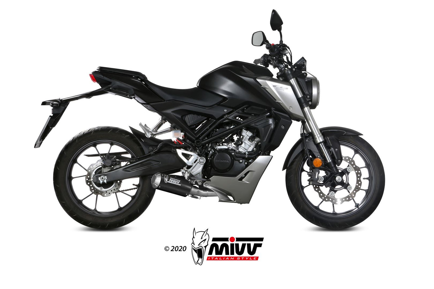 MIVV Full System 1x1, GPpro Carbon, Standard Exhaust For Honda CB 125R 2018-2020