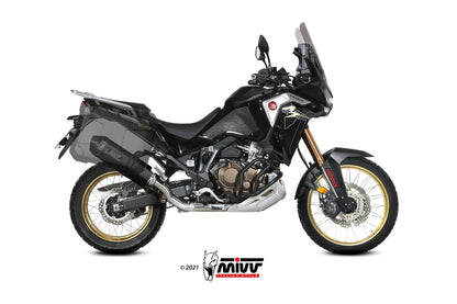 MIVV Slip-on, Speed Edge Black, Standard Exhaust For Honda CRF 1100 L Africa Twin 2020-2022