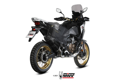 MIVV Slip-on, Speed Edge Black, Standard Exhaust For Honda CRF 1100 L Africa Twin 2020-2022