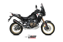 MIVV Slip-on, Oval Black, Standard Exhaust For Honda CRF 1100 L Africa Twin 2020-2022
