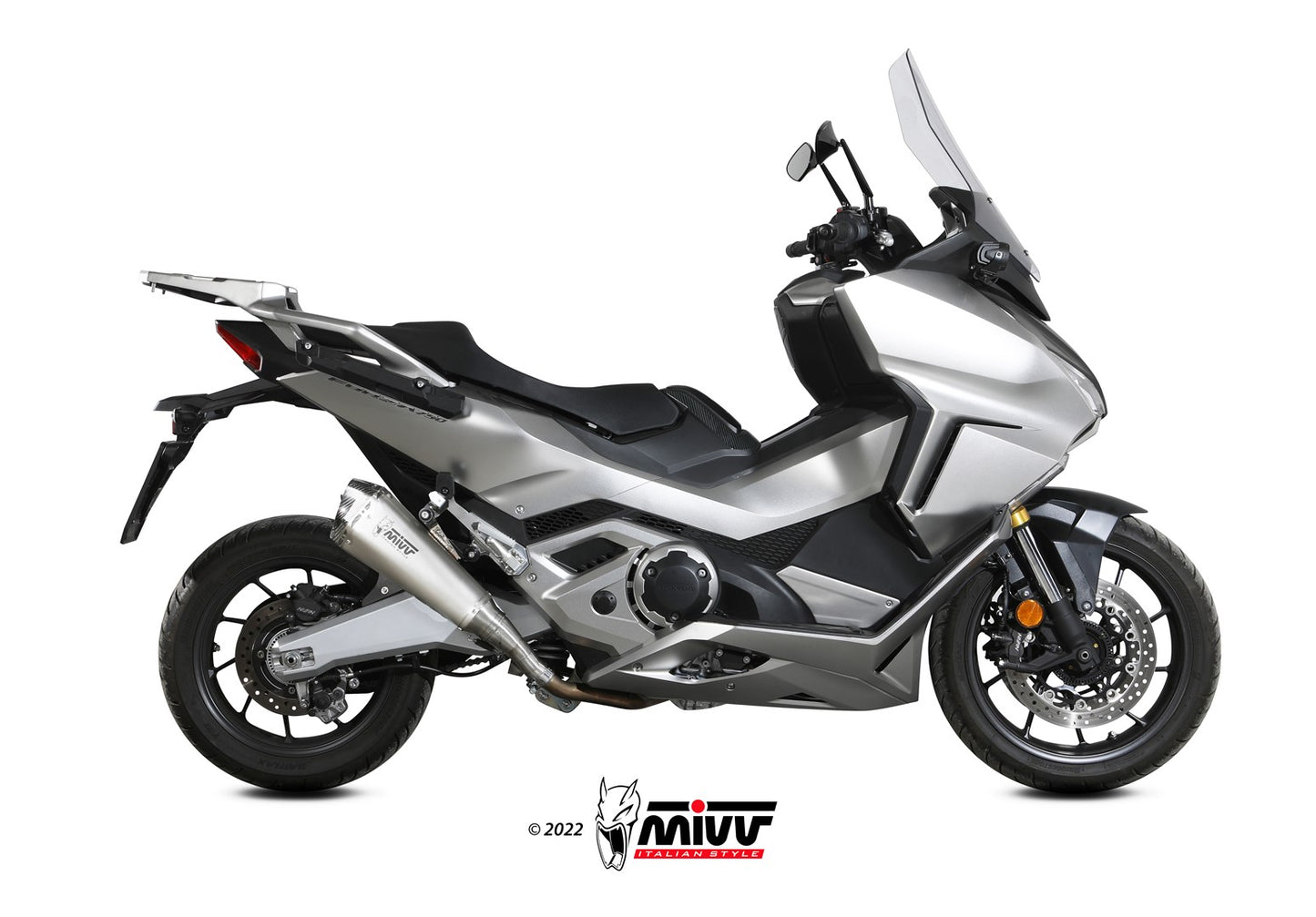 MIVV Slip-on, Delta Race Stainless Steel, Standard Exhaust For Honda Forza 750 2021-2022