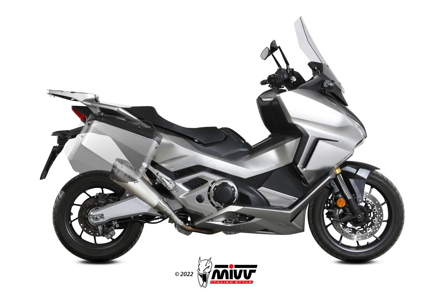 MIVV Slip-on, Delta Race Stainless Steel, Standard Exhaust For Honda Forza 750 2021-2022