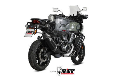 MIVV Slip-on, Speed Edge Black, Standard Exhaust For Harley Davidson Pan America/ Special 2021-2022