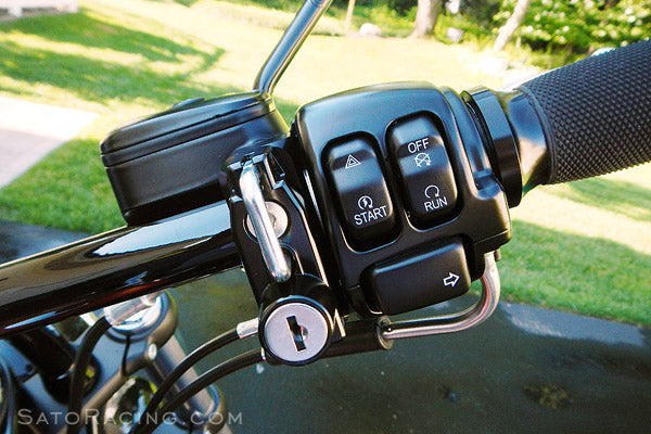 Sato Racing Helmet Lock for Harley Davidson - Handlebar mount (one inch bar diameter)
