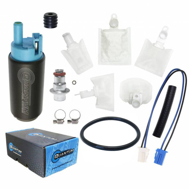 Quantum Fuel Systems 255LPH In-Tank EFI Performance Fuel Pump w/ Fuel Pressure Regulator, Tank Seal, Strainer for the Suzuki GSX-R1000 '05-06, GSX-R600 / GSX-R750 '06-07 & etc.