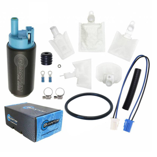 Quantum Fuel Systems 255LPH In-Tank EFI Performance Fuel Pump w/ Tank Seal, Strainer for the Suzuki Boulevard C90 '05-09, B-King '2008 & etc.