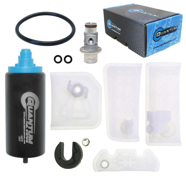 Quantum Fuel Systems OEM Replacement In-Tank EFI Fuel Pump w/ Fuel Pressure Regulator, Tank Seal, Strainer for the Suzuki TU250X '09-19