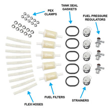 Quantum Fuel Systems Fuel Pump Assembly Repair Kit w/ Fuel Pressure Regulators, Filters/Strainers, Tank Seal Gaskets, Flex Hoses & Clamps for the KTM 150 EXC '20-23 & etc