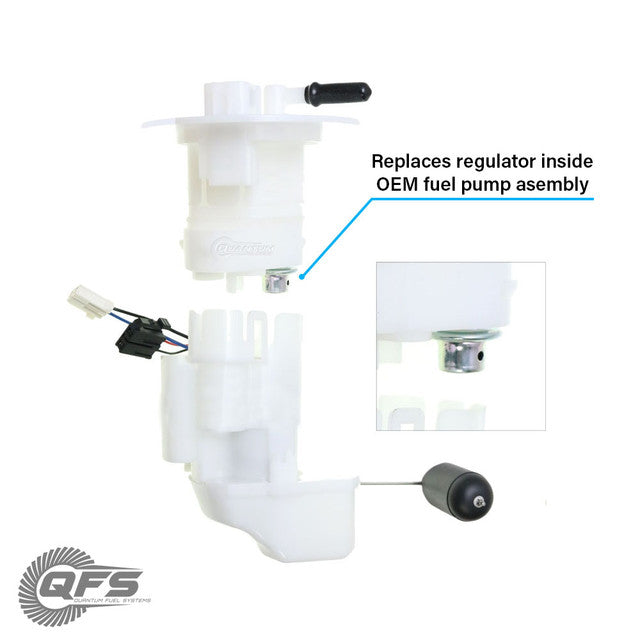 Quantum Fuel Systems OEM Replacement EFI Fuel Pressure Regulator for the Kawasaki ZX-10R '21-23, Honda CRF250L '13-16 & etc.