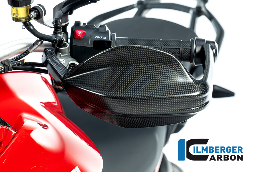 Ilmberger Carbon Hand Protector, Left Side Matt for the Ducati Multistrada V4 / V4 S '20 / V4 Pikes Peak '21-25 / V4 Rs '24
