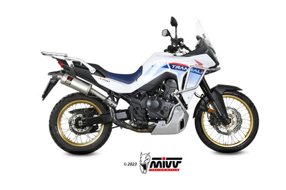MIVV Slip-on, Dakar Stainless Steel, Standard Exhaust For Honda Transalp XL750 (2023+)