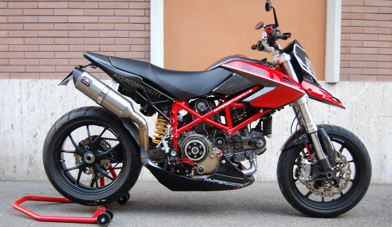 AviaCompositi Carbon Fiber Tail For Single Muffler Exhaust for Ducati Hypermotard 1100 / Evo / 796