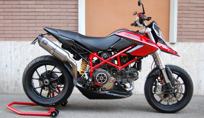 AviaCompositi Carbon Fiber Tail For Single Muffler Exhaust for Ducati Hypermotard 1100 / Evo / 796