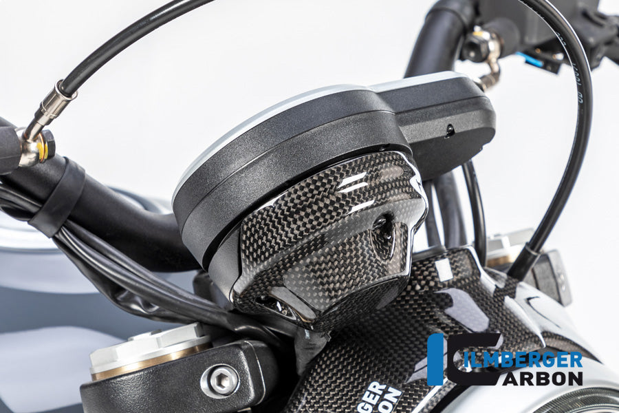 Ilmberger Carbon Instrument Cover for the Ducati Scrambler '1100 '17 / Scrambler Icon '14-25 / Scrambler Cafe Racer '14-23 ETC