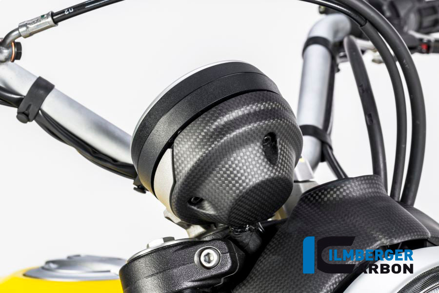 Ilmberger Carbon Instrument Cover for the Ducati Scrambler '1100 '17 / Scrambler Icon '14-25 / Scrambler Cafe Racer '14-23 ETC