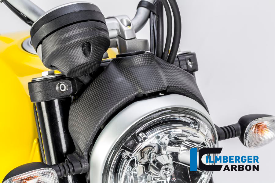Ilmberger Carbon Instrument Cover for the Ducati Scrambler '1100 '17 / Scrambler Icon '14-25 / Scrambler Cafe Racer '14-23 ETC