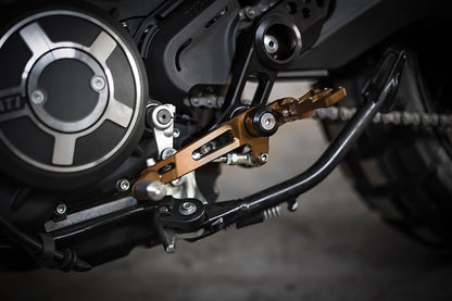 AEM FACTORY Billet rearset kit 'Adventure' for Ducati Hypermotard 821/939