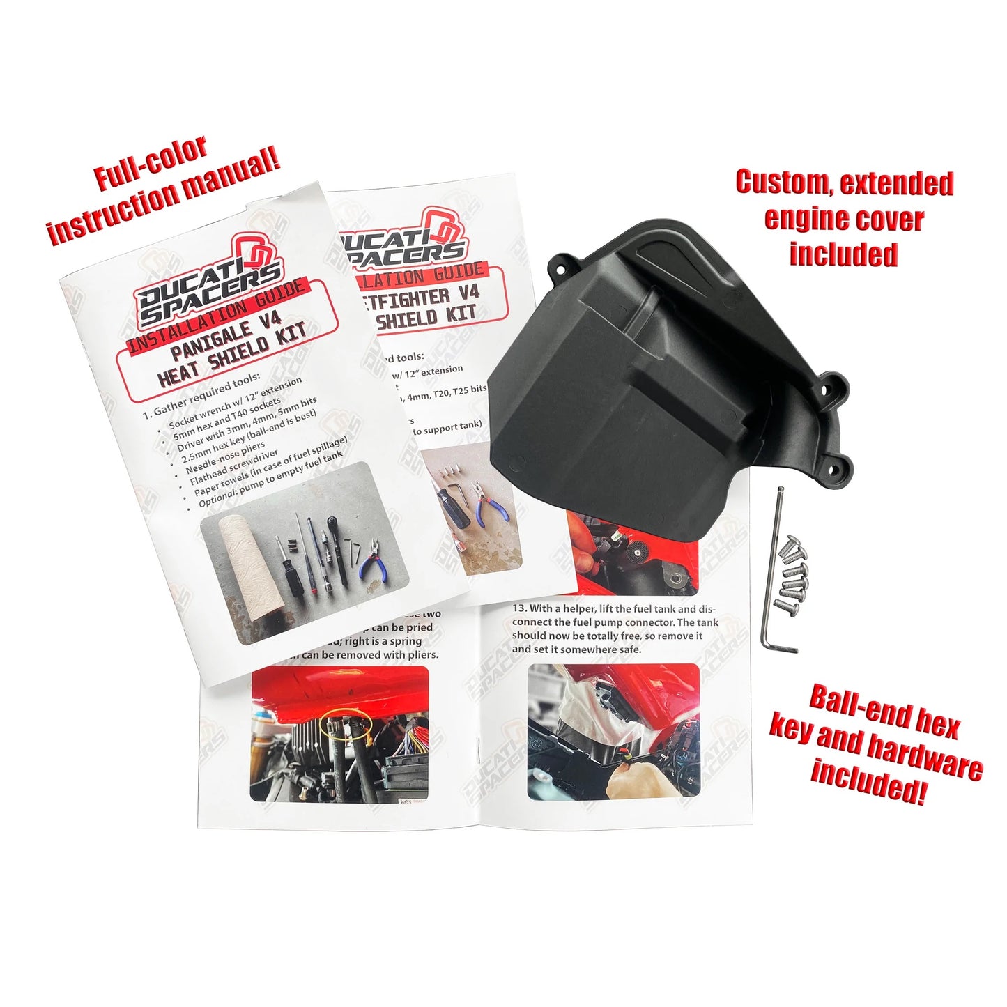 Ducati Spacers Heat Shield Kit for Ducati Panigale V4 and Streetfighter V4