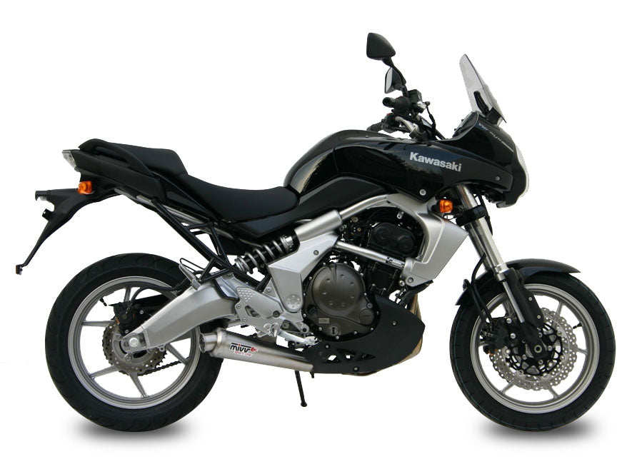 MIVV Slip-on, X-cone Stainless Steel, Standard Exhaust For Kawasaki ER-6N / F 05-11, Versys 650 06-14
