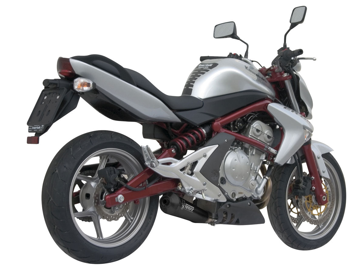 MIVV Slip-on, X-cone Black, Standard Exhaust For Kawasaki ER-6N / F 2005-2011