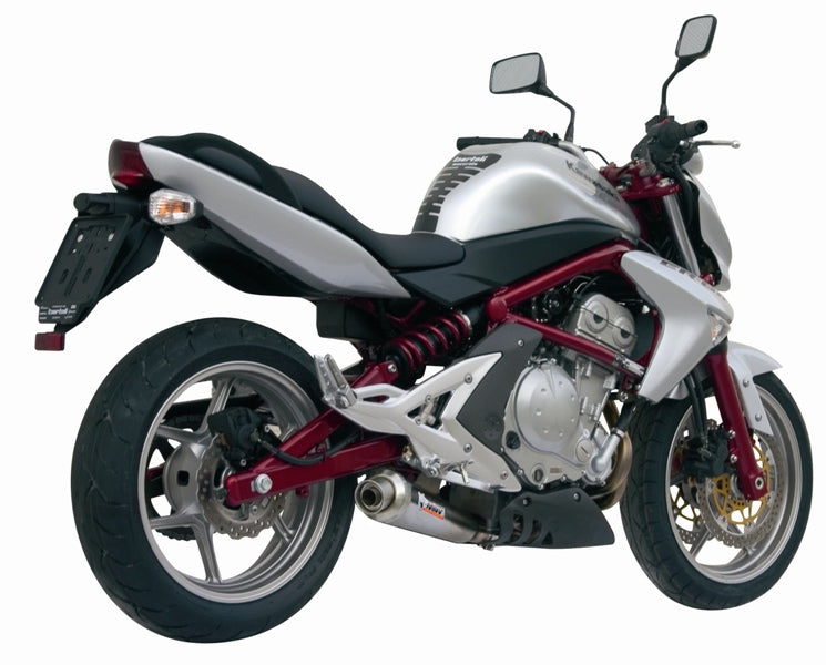 MIVV Slip-on, X-cone Stainless Steel, Standard Exhaust For Kawasaki ER-6N / F 05-11, Versys 650 06-14