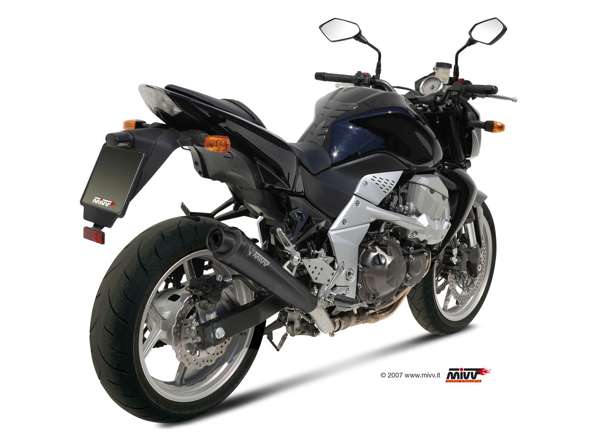 MIVV Slip-on, X-cone Black, Standard Exhaust For Kawasaki Z750 2007-2014