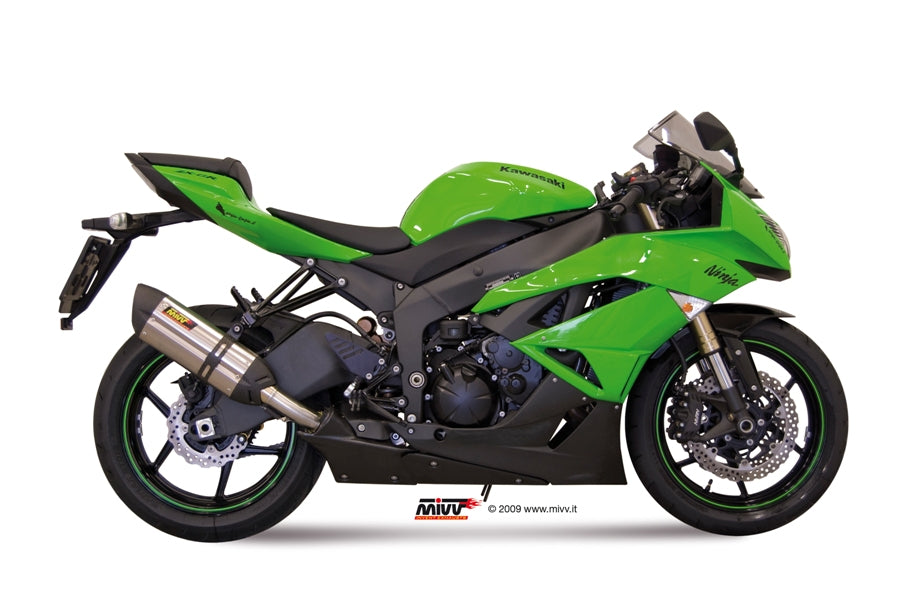 MIVV Slip-on, Suono Stainless Steel, Standard Exhaust For Kawasaki ZX-6R 09-16, ZX-6R 636 13-16