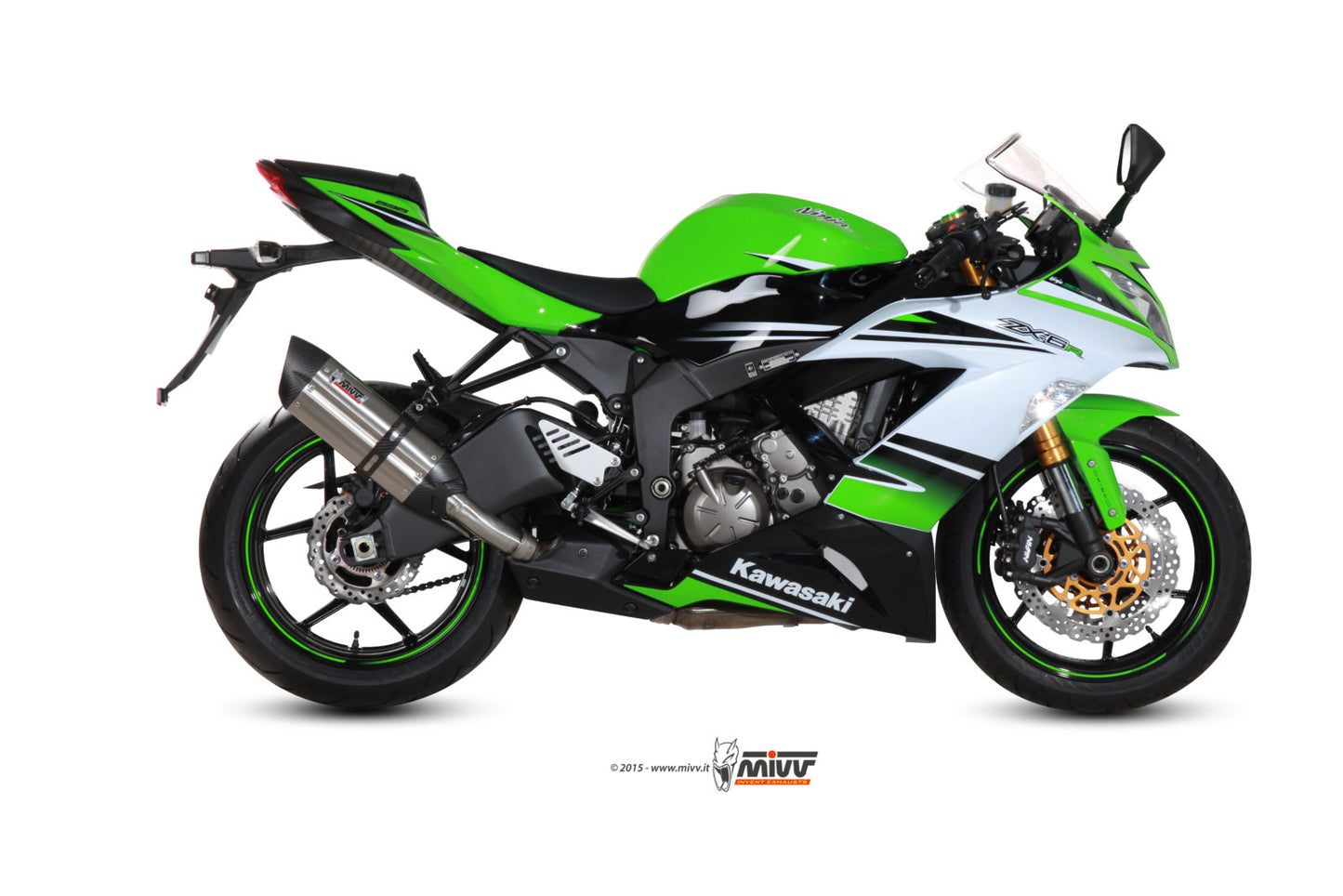 MIVV Slip-on, Suono Stainless Steel, Standard Exhaust For Kawasaki ZX-6R 09-16, ZX-6R 636 13-16