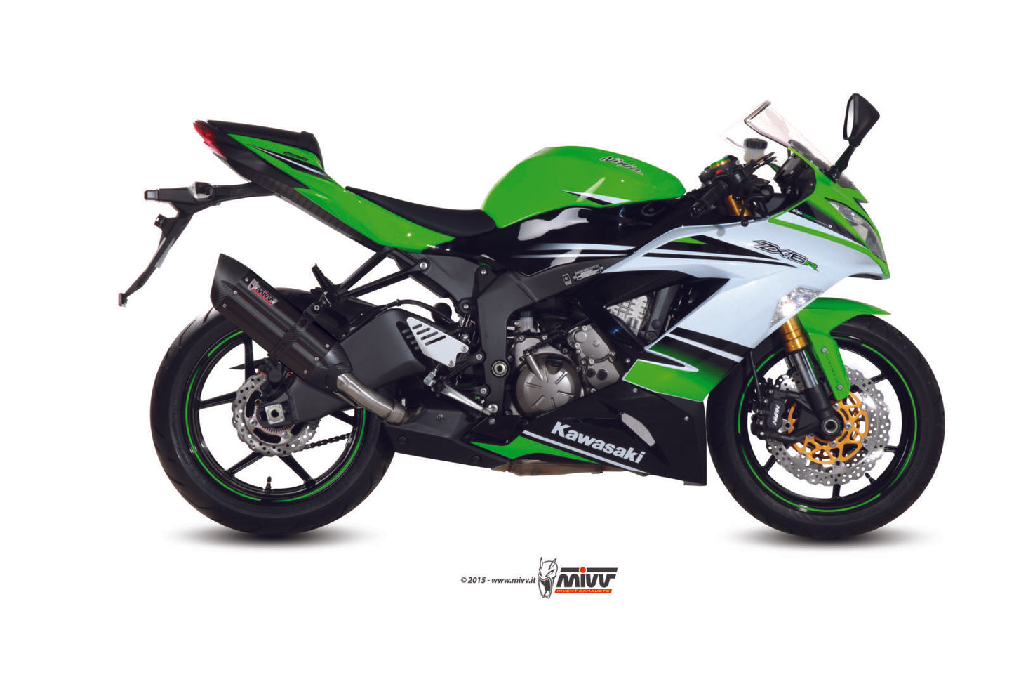 MIVV Slip-on, Suono Black, Standard Exhaust For Kawasaki ZX-6R 09-16, ZX-6R 636 13-16