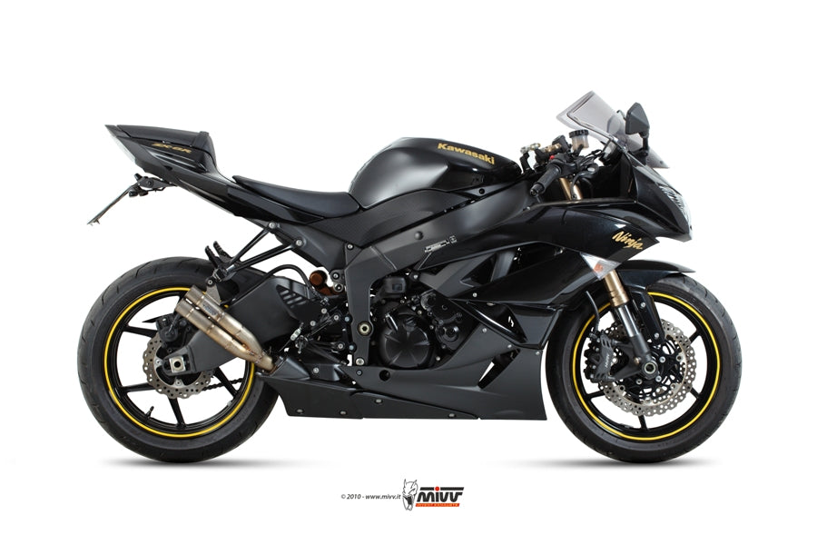 MIVV Slip-on, Double Gun Full Titanium, Standard Exhaust For Kawasaki ZX-6R 09-16, ZX-6R 636 13-16