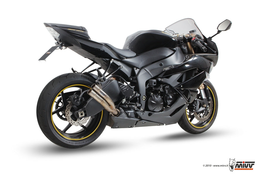 MIVV Slip-on, Double Gun Full Titanium, Standard Exhaust For Kawasaki ZX-6R 09-16, ZX-6R 636 13-16