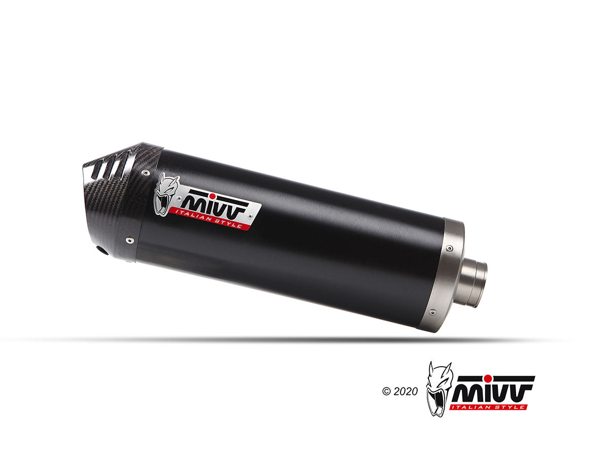 MIVV 2 Slip-on, Oval Black, Standard Exhaust For Kawasaki ZX-14 / ZX-14R 2008-2011