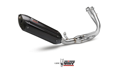 MIVV Full System 2x1, Suono Black, Standard Exhaust For Kawasaki ER-6N / F 2012-2016