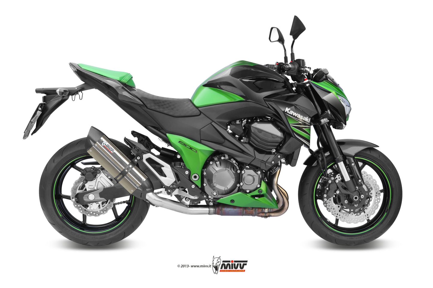 MIVV Slip-on, Suono Stainless Steel, Standard Exhaust For Kawasaki Z800 2013-2016