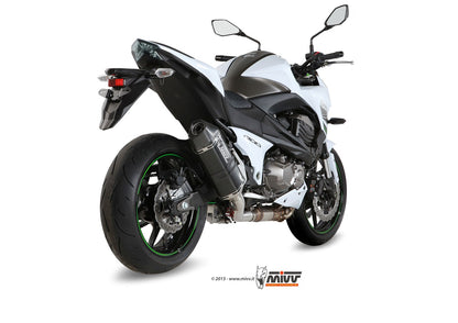 MIVV Slip-on, Speed Edge Black, Standard Exhaust For Kawasaki Z800 2013-2016