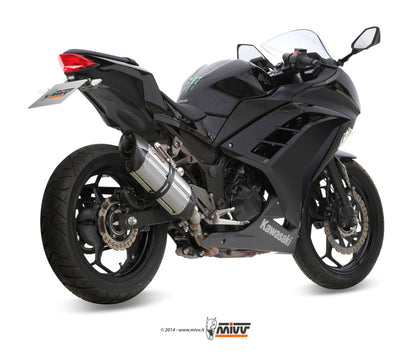 MIVV Slip-on, Suono Stainless Steel, Standard Exhaust For Kawasaki Ninja 300 13-16, Z300 15-16