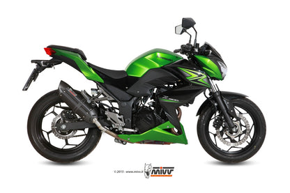 MIVV Slip-on, Suono Black, Standard Exhaust For Kawasaki Ninja 300 13-16, Z300 15-16