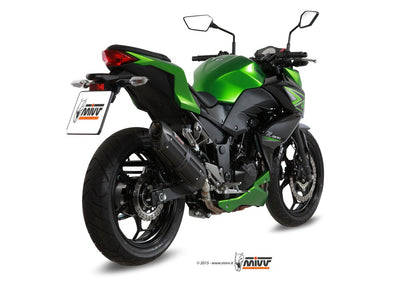 MIVV Slip-on, Suono Black, Standard Exhaust For Kawasaki Ninja 300 13-16, Z300 15-16
