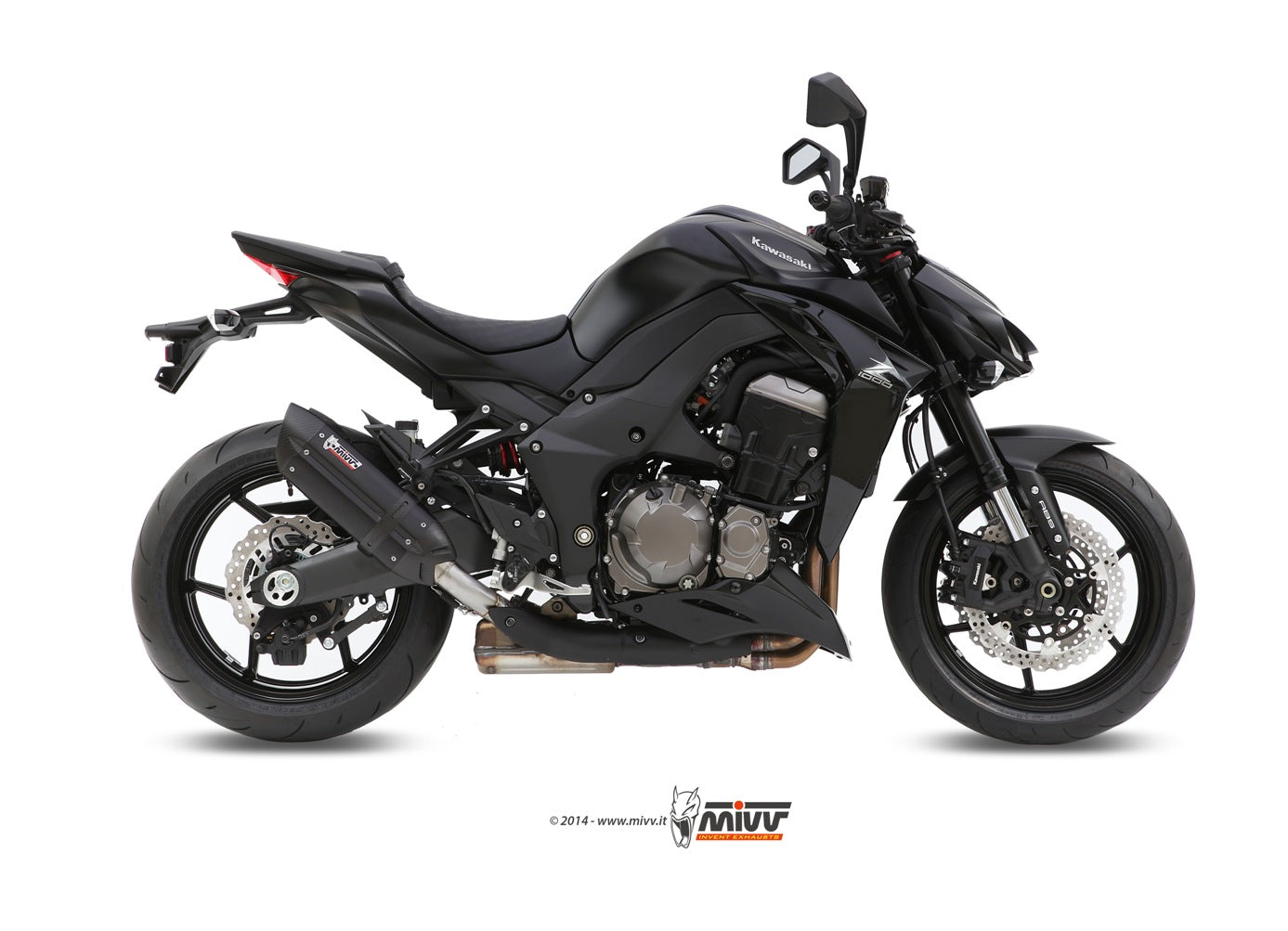 MIVV 2 Slip-on, Suono Black, Standard Exhaust For Kawasaki Z1000 / Z1000 R Edition 2014-2020