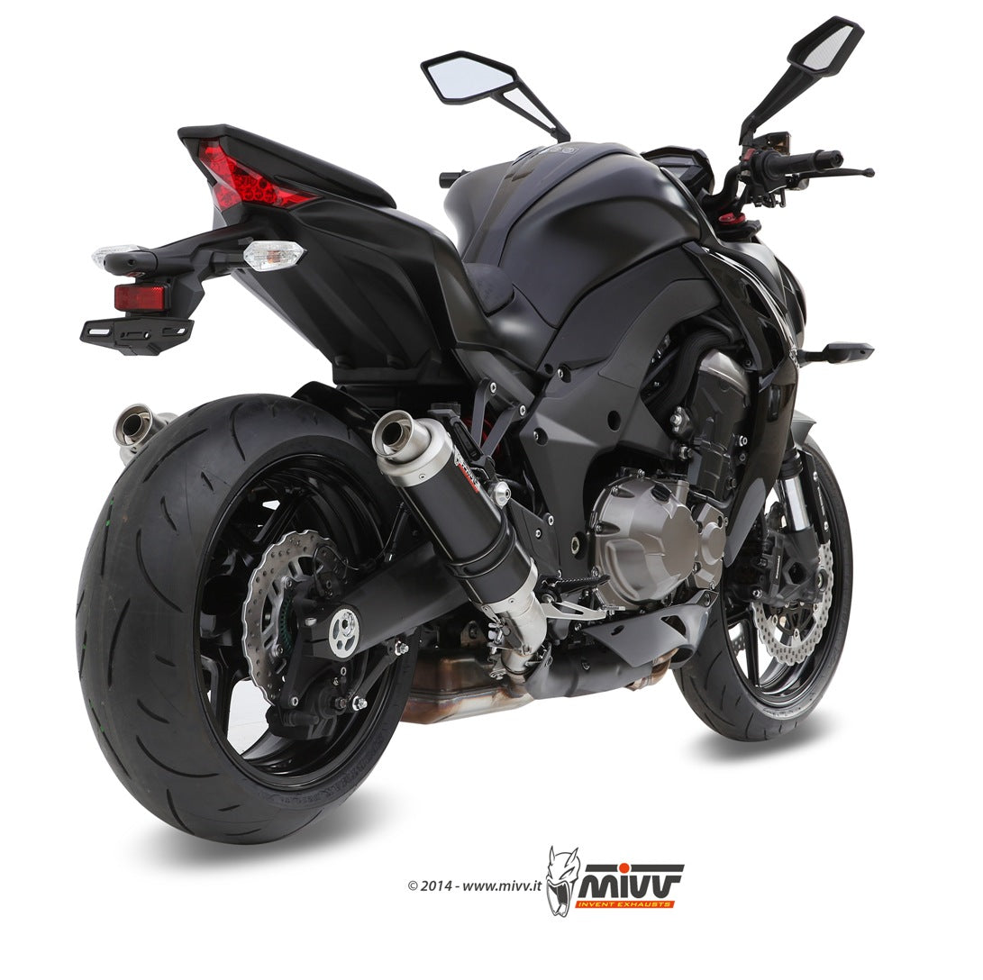 MIVV 2 Slip-on, GP Black, Standard Exhaust For Kawasaki Z1000 / Z1000 R Edition 2014-2020