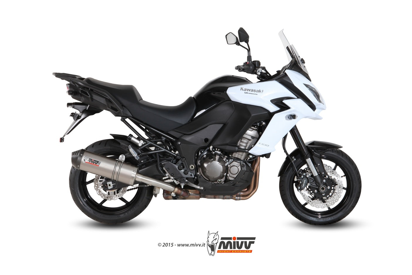 MIVV Slip-on, Oval Titan, Standard Exhaust For Kawasaki Versys 1000 2015-2018
