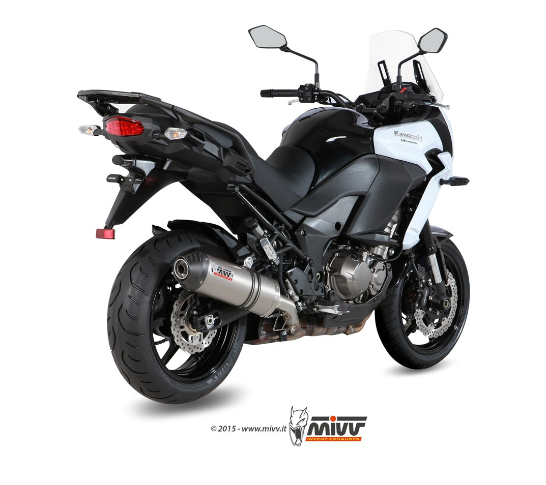 MIVV Slip-on, Oval Titan, Standard Exhaust For Kawasaki Versys 1000 2015-2018
