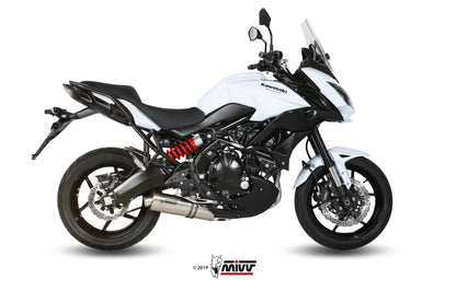 MIVV Full System 2x1, Oval Stainless Steel, Standard Exhaust For Kawasaki Versys 650 2015-2022