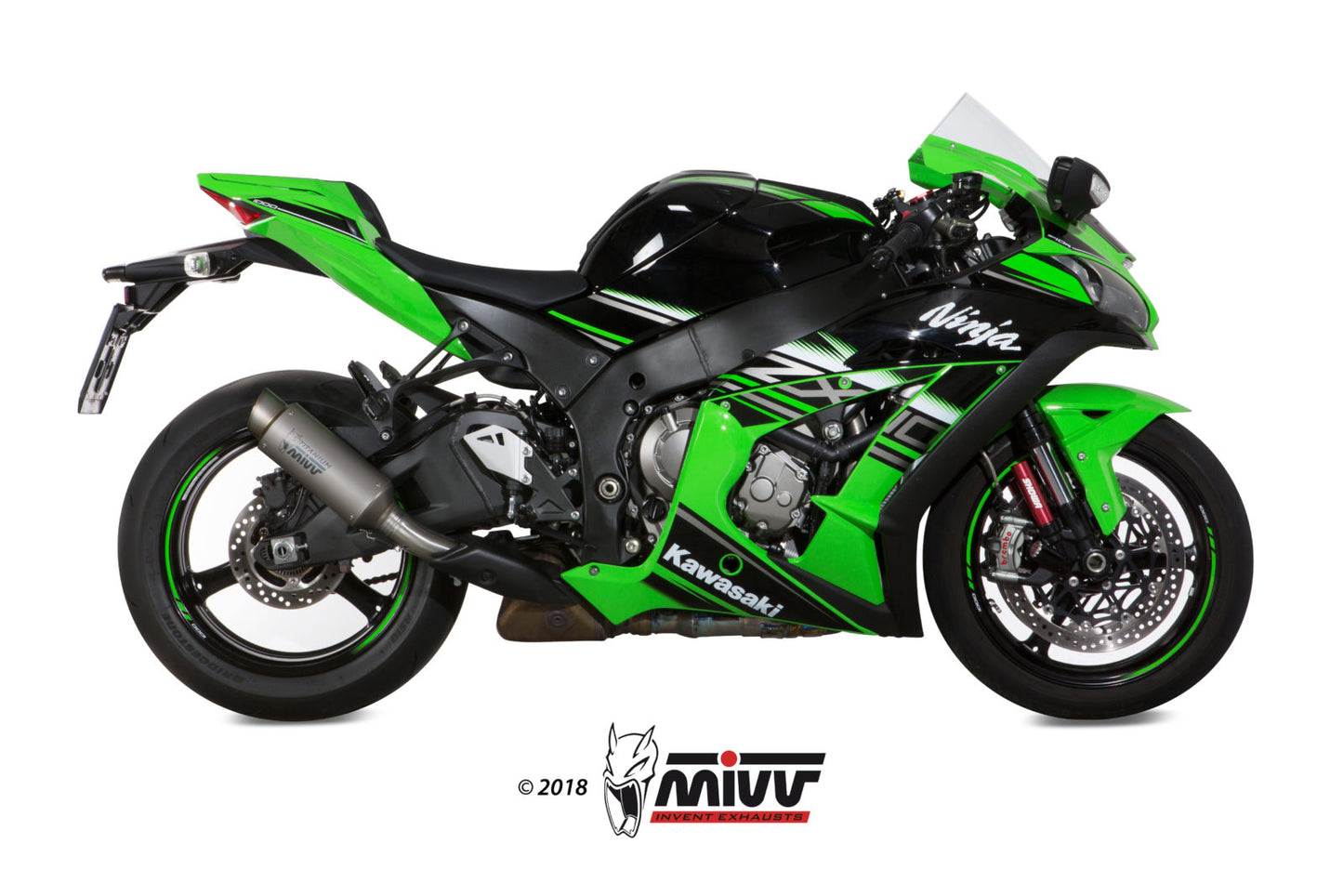 MIVV Slip-on, GPpro Titan, Standard Exhaust For Kawasaki ZX-10 R / RR 2016-2022