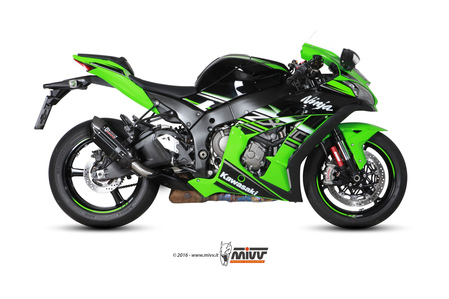 MIVV Slip-on, Suono Black, Standard Exhaust For Kawasaki ZX-10 R / RR 2016-2022