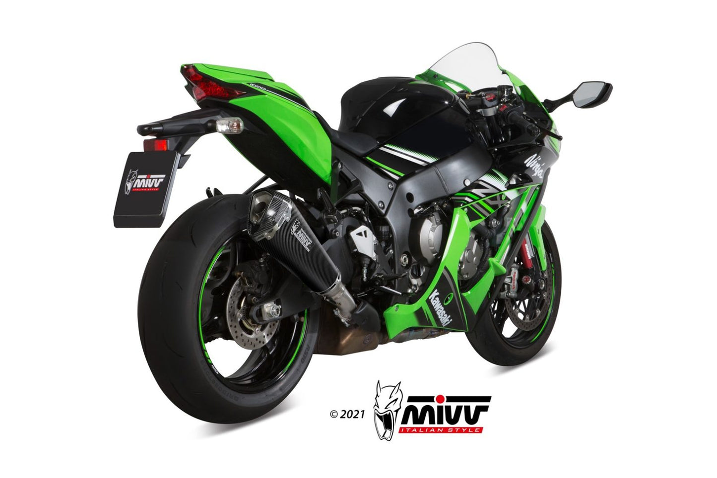 MIVV Slip-on, Delta Race Carbon, Standard Exhaust For Kawasaki ZX-10 R / RR 2016-2022