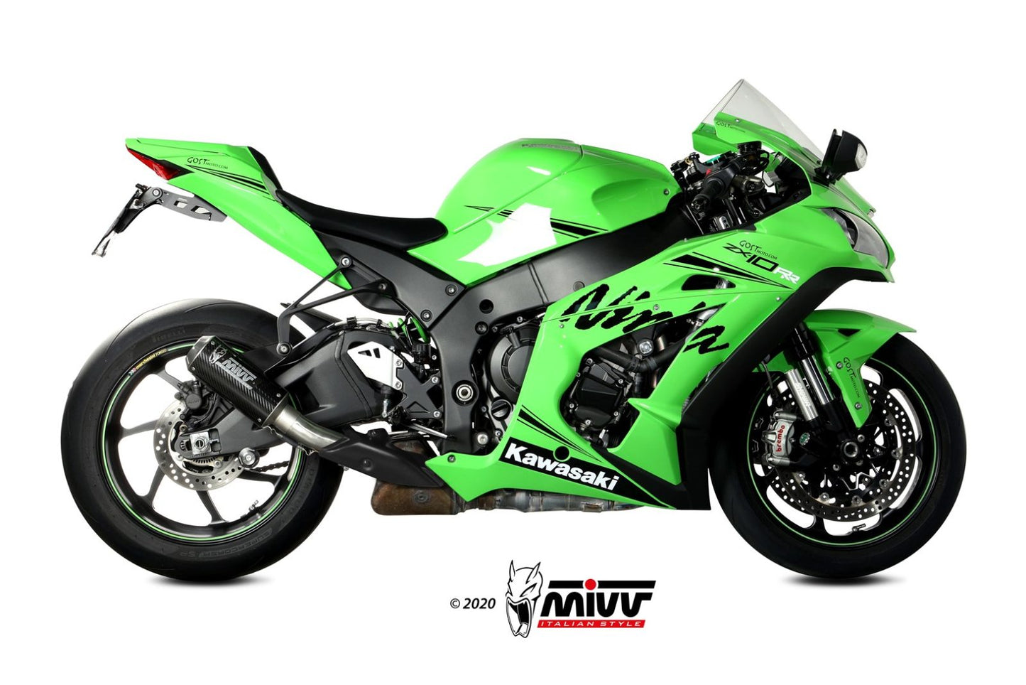 MIVV Slip-on, MK3 Carbon, Standard Exhaust For Kawasaki ZX-10 R / RR 2016-2022