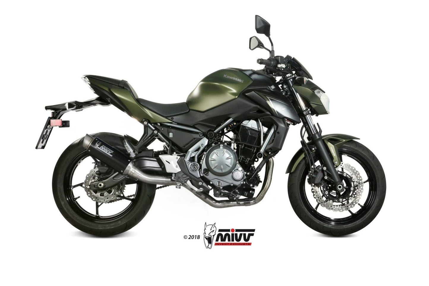 MIVV Full System 2x1, GPpro Carbon, Alto/High up Exhaust For Kawasaki Ninja 650 / Z650 2017-2022